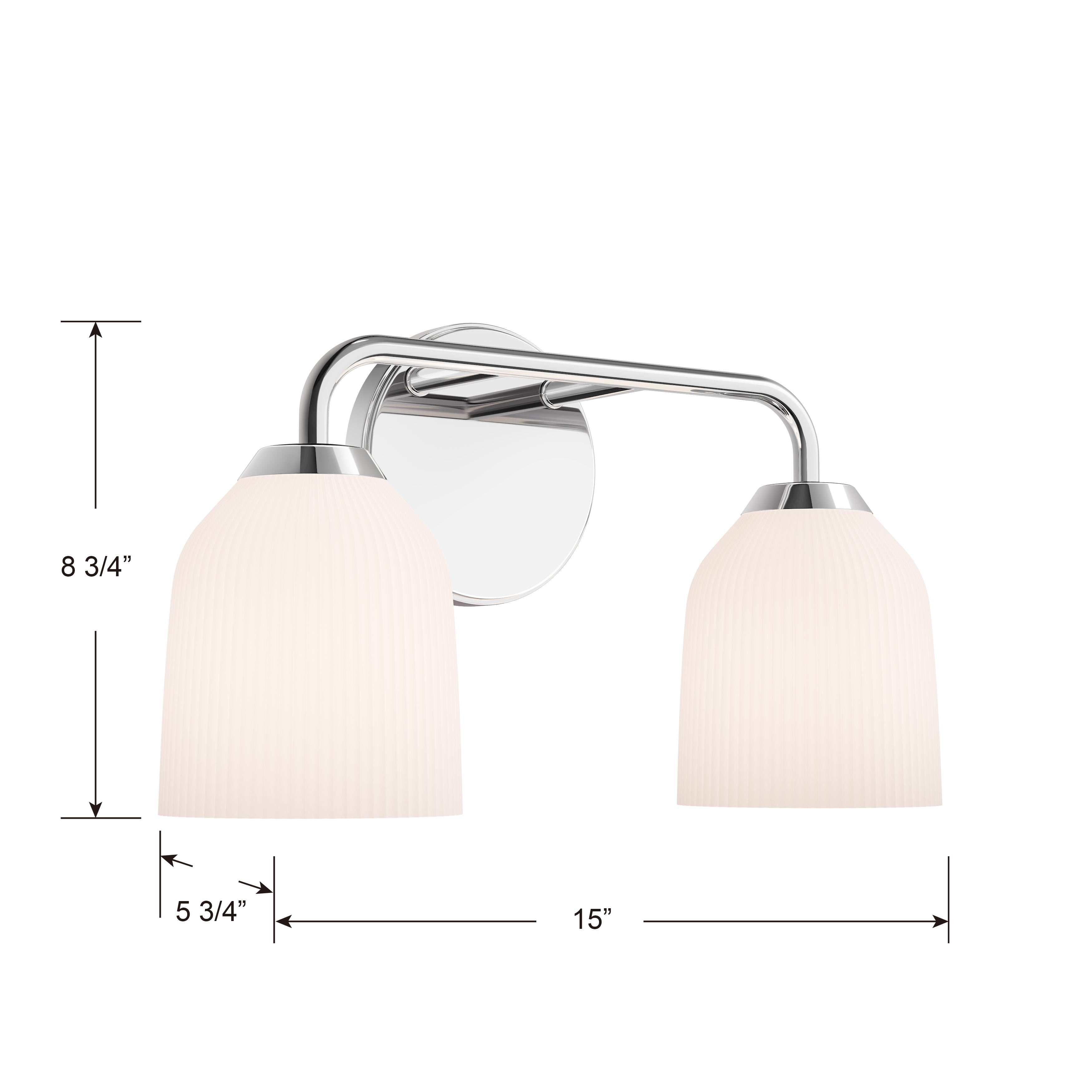 15'' Norah Chrome 2 Light Bath Vanity