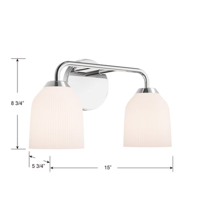 15'' Norah Chrome 2 Light Bath Vanity