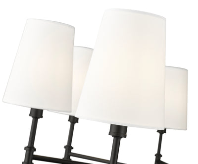 15.75'' Adorra Matte Black 8 Light Chandelier