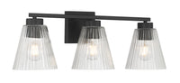 22.75'' Riville Matte Black 3 Light Bath Vanity