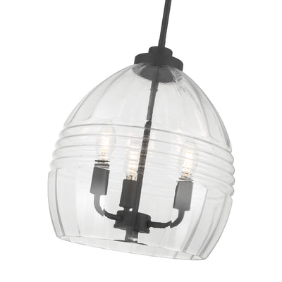 15.25'' Miravelle Matte Black 3 Light Pendant