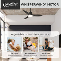 Casablanca 44 inch Wisp Noble Bronze Ceiling Fan with LED Light Kit and Handheld Remote