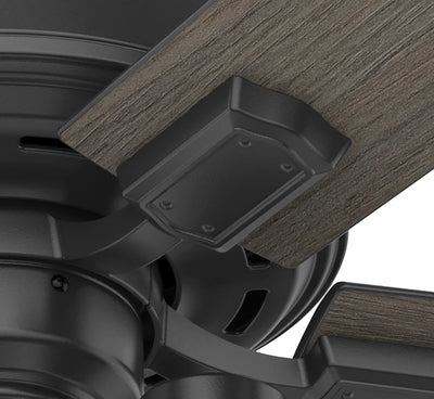 52 inch Hartland Matte Black Ceiling Fan with LED Light Kit and Pull Chain