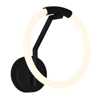 Hoops 10in Black Wall Sconce Integrated LED