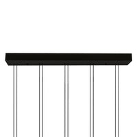 Hoops Integrated LED Black Chandelier