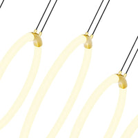 Hoops Integrated LED Gold Chandelier