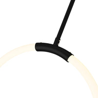Hoops Integrated LED Black Chandelier