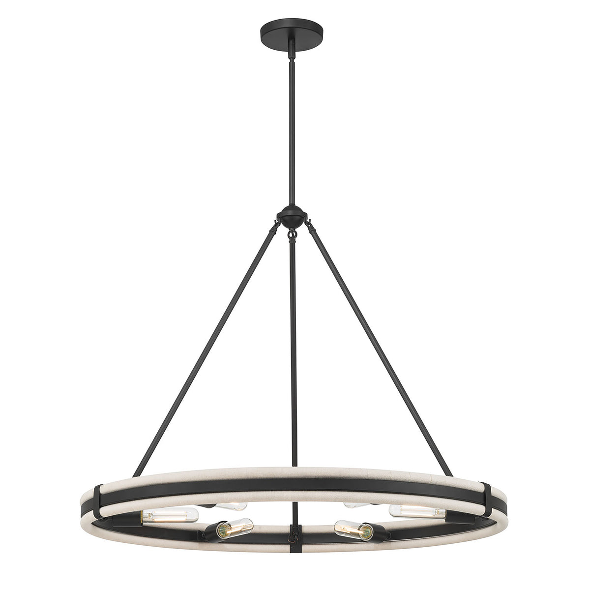 25.5'' Rovessa Matte Black 6 Light Chandelier