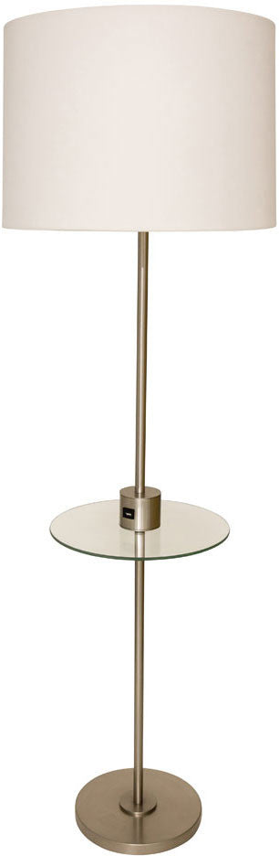 58.75-inch Brandon Satin Nickel Floor Lamp