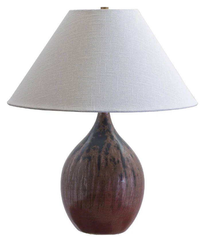 22-inch Scatchard Decorated Red Table Lamp