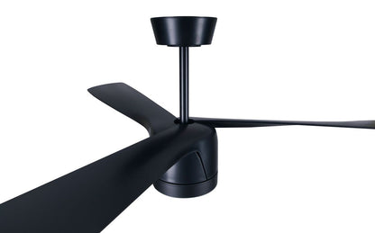 56 Inch 1 Light LED Indoor Outdoor Black Fan with Remote