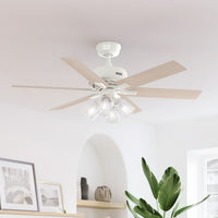 52 inch Fonthill ENERGY STAR® HunterExpress Fresh White Ceiling Fan with LED Light Kit and Handheld Remote
