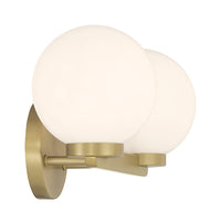 14'' Ardeva Vintage Brass 2 Light Bath Vanity