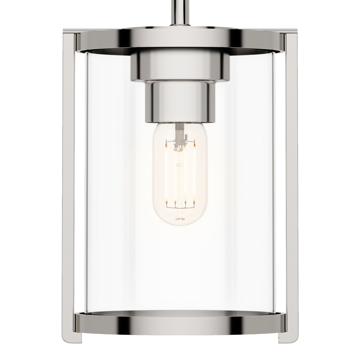 Astwood 6-inch 1-light Polished Nickel Pendant with Clear Glass