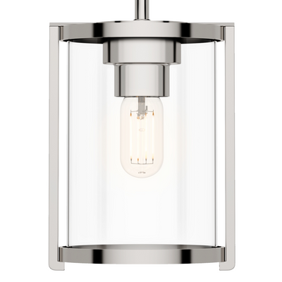Astwood 6-inch 1-light Polished Nickel Pendant with Clear Glass