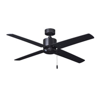 52 Inch Aldea AC Black Indoor Ceiling Fan