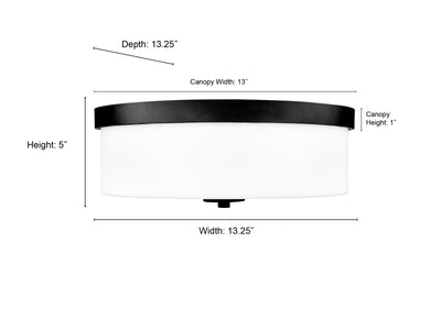 5'' Laphia Modern Gold 2 Light Flush Mount