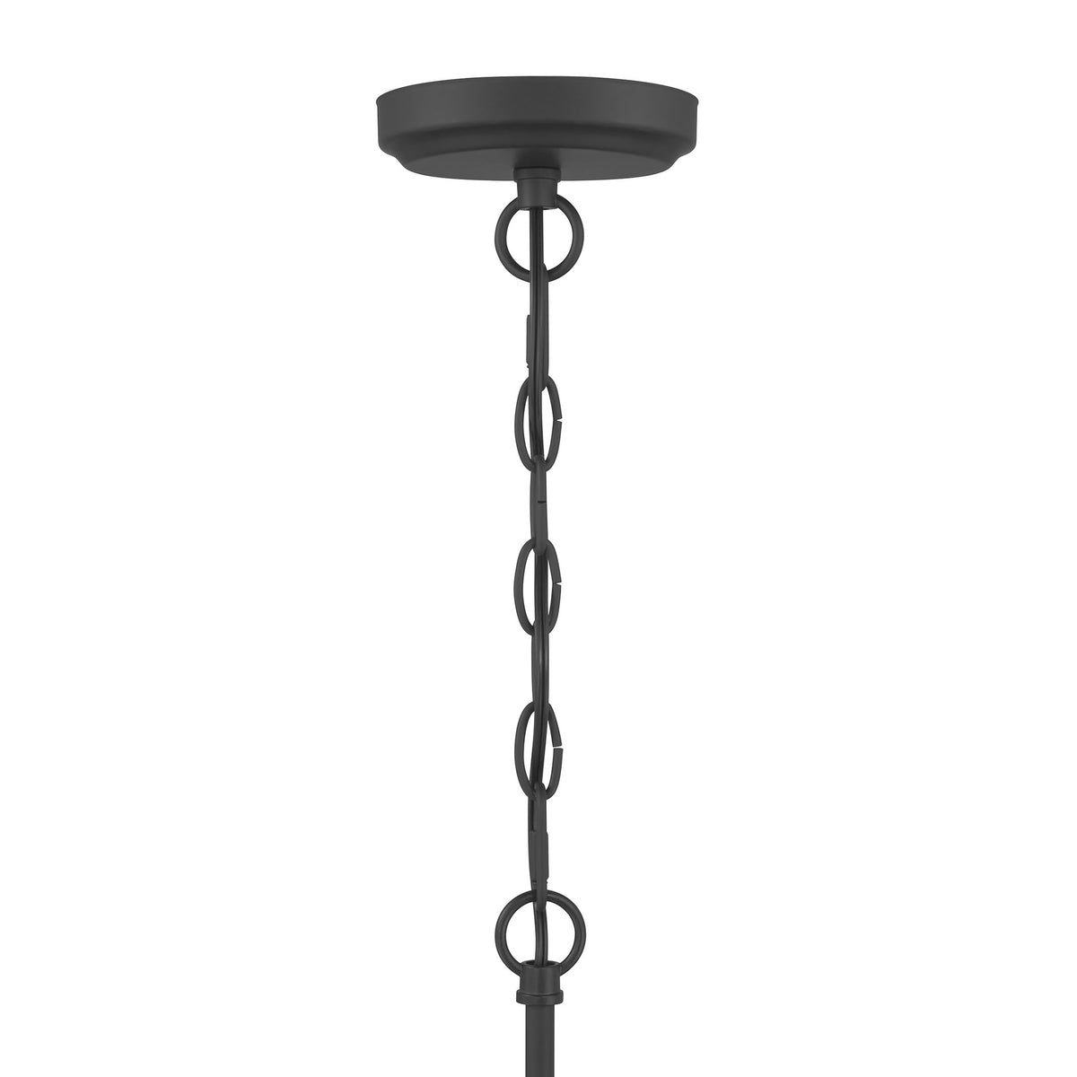 17.5'' Clarvyn Matte Black 6 Light Chandelier