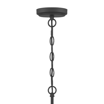 17.5'' Clarvyn Matte Black 6 Light Chandelier