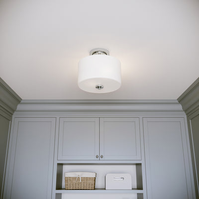 10'' Verlana ChromeEtched Opal 2 Light Semi-Flush Mount