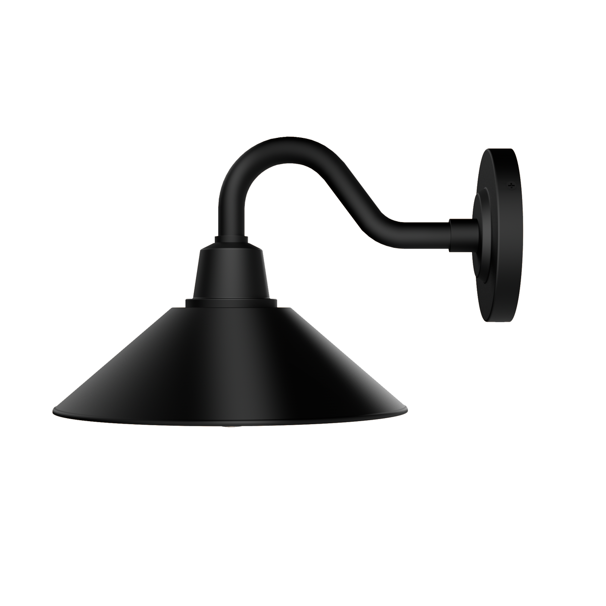 Skyflow 10-inch 1-light Matte Black Outdoor Wall Light with Metal Shade