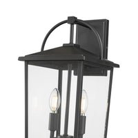 9'' Strathden Powder Coated Black 2 Light Lantern