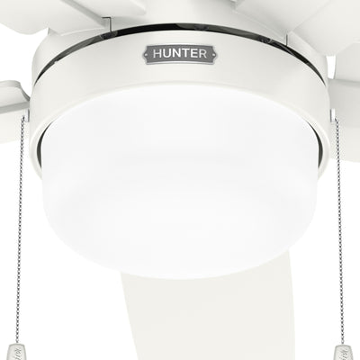 52 inch Anisten Fresh White Ceiling Fan with LED Light Kit and Pull Chain