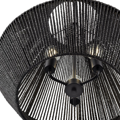 20.75'' Elise Matte Black 3 Light Pendant