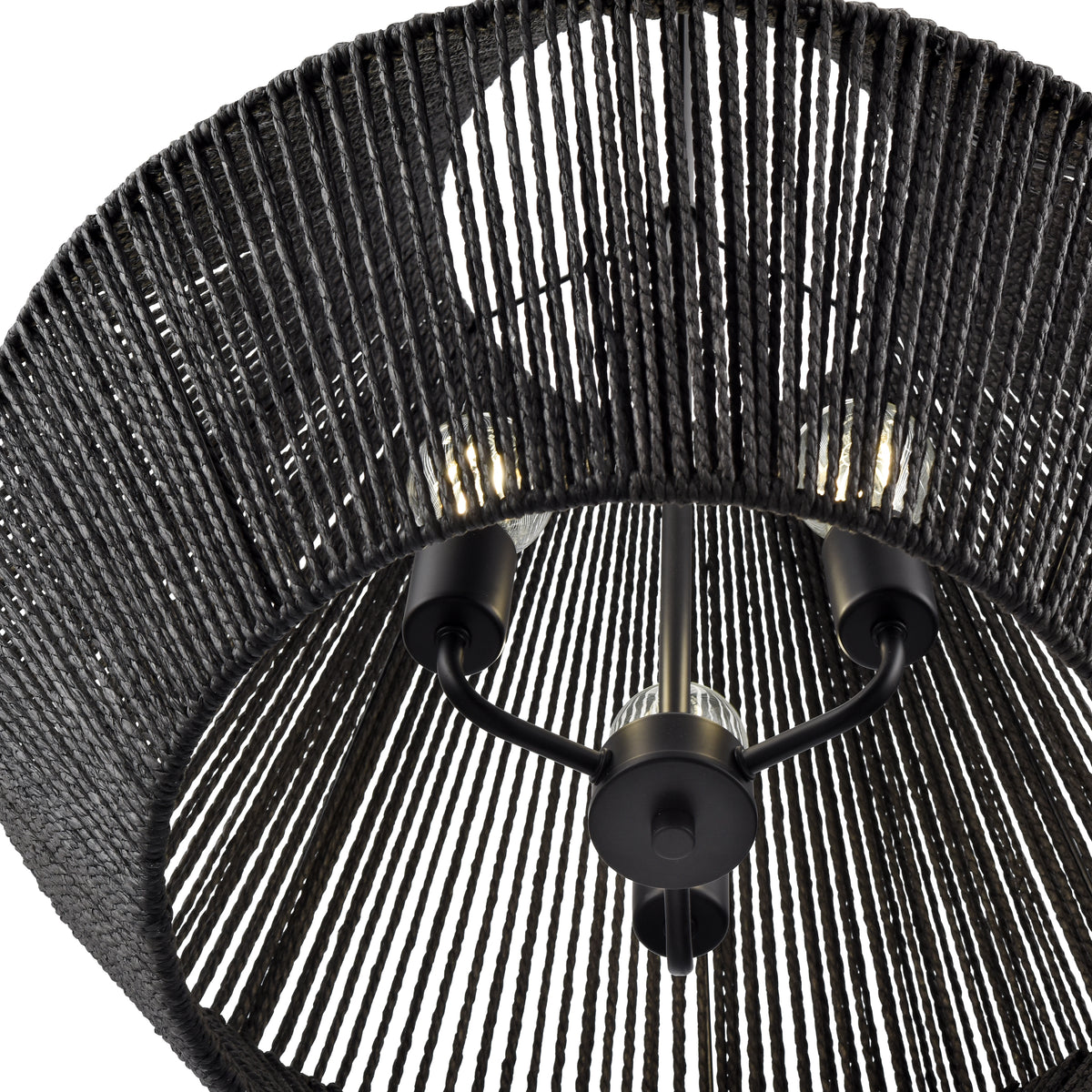 20.75'' Elise Matte Black 3 Light Pendant