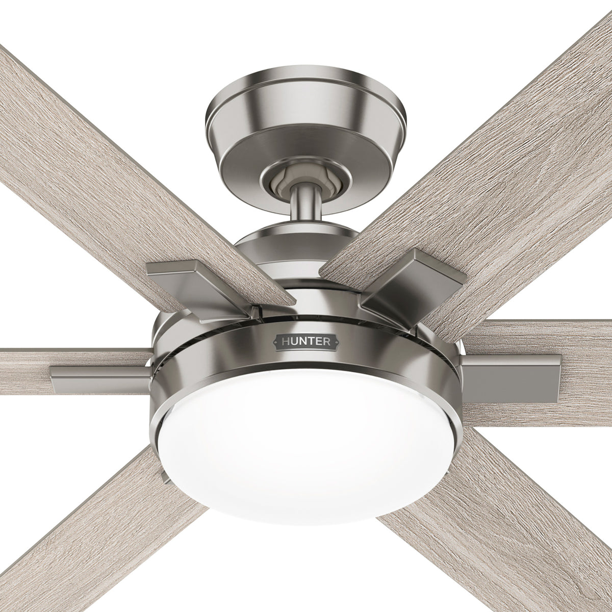 52 inch Georgetown ENERGY STAR® HunterExpress Brushed Nickel Ceiling Fan with LED Light Kit and Handheld Remote