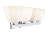 33'' Apria Polished Chrome 4 Light Bath Vanity