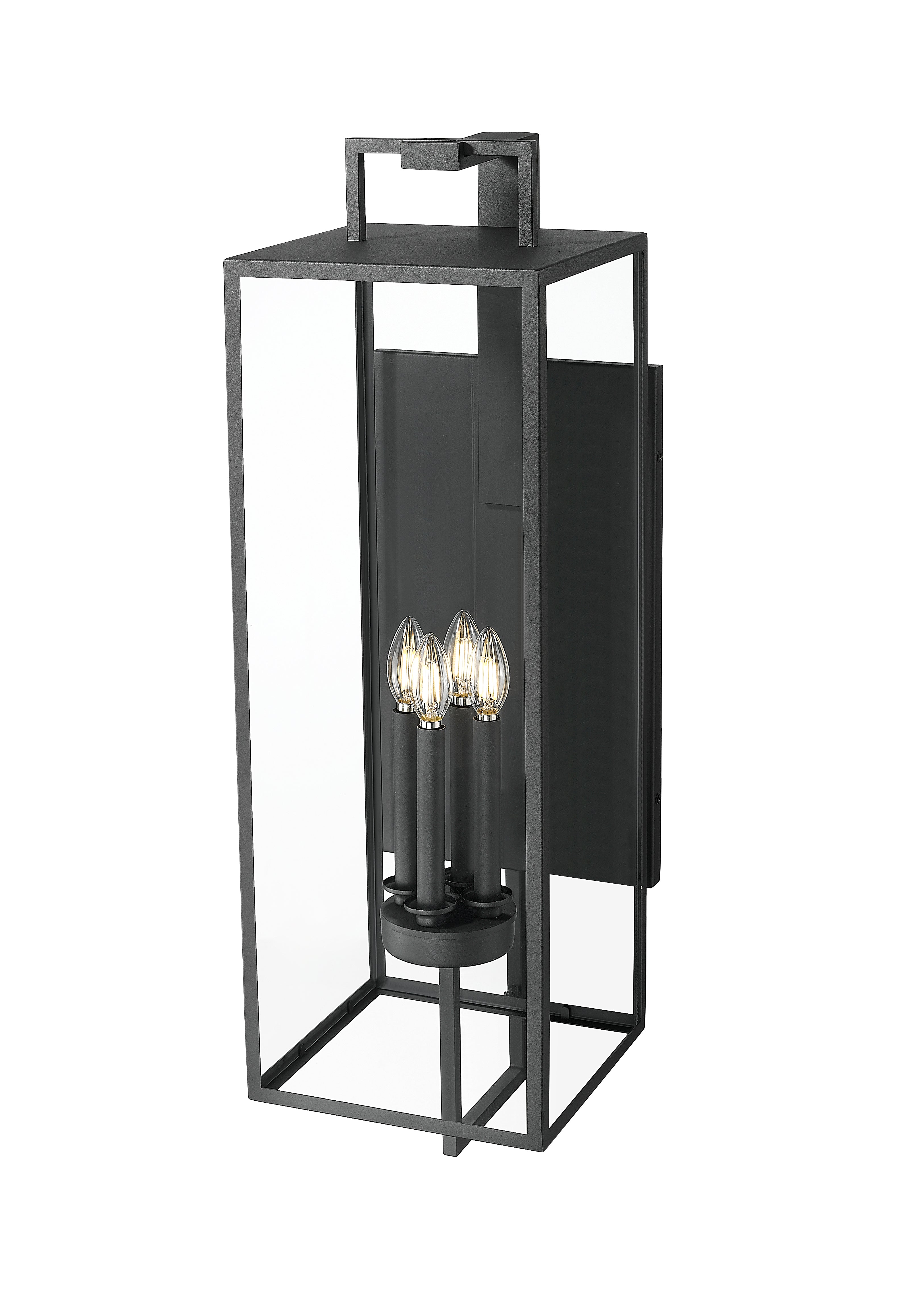 10'' Lamont Textured Black 4 Light Wall Sconce