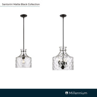 16.5'' Santorini Matte Black 4 Light Pendant