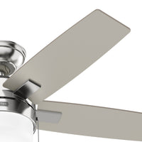 44 inch Anisten Brushed Nickel Ceiling Fan with LED Light Kit and Pull Chain