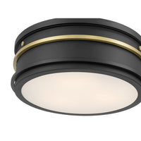 4.5'' Stralara Matte Black 2 Light Flush Mount