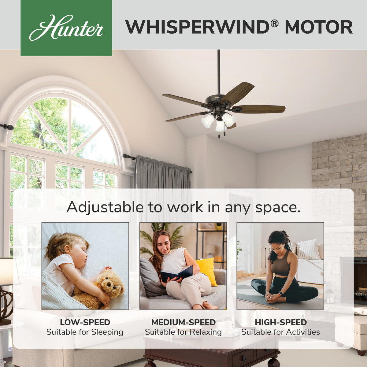 52 inch Builder New Bronze Ceiling Fan with LED Light Kit and Pull Chain