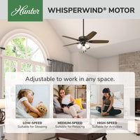 52 inch Builder New Bronze Ceiling Fan with LED Light Kit and Pull Chain