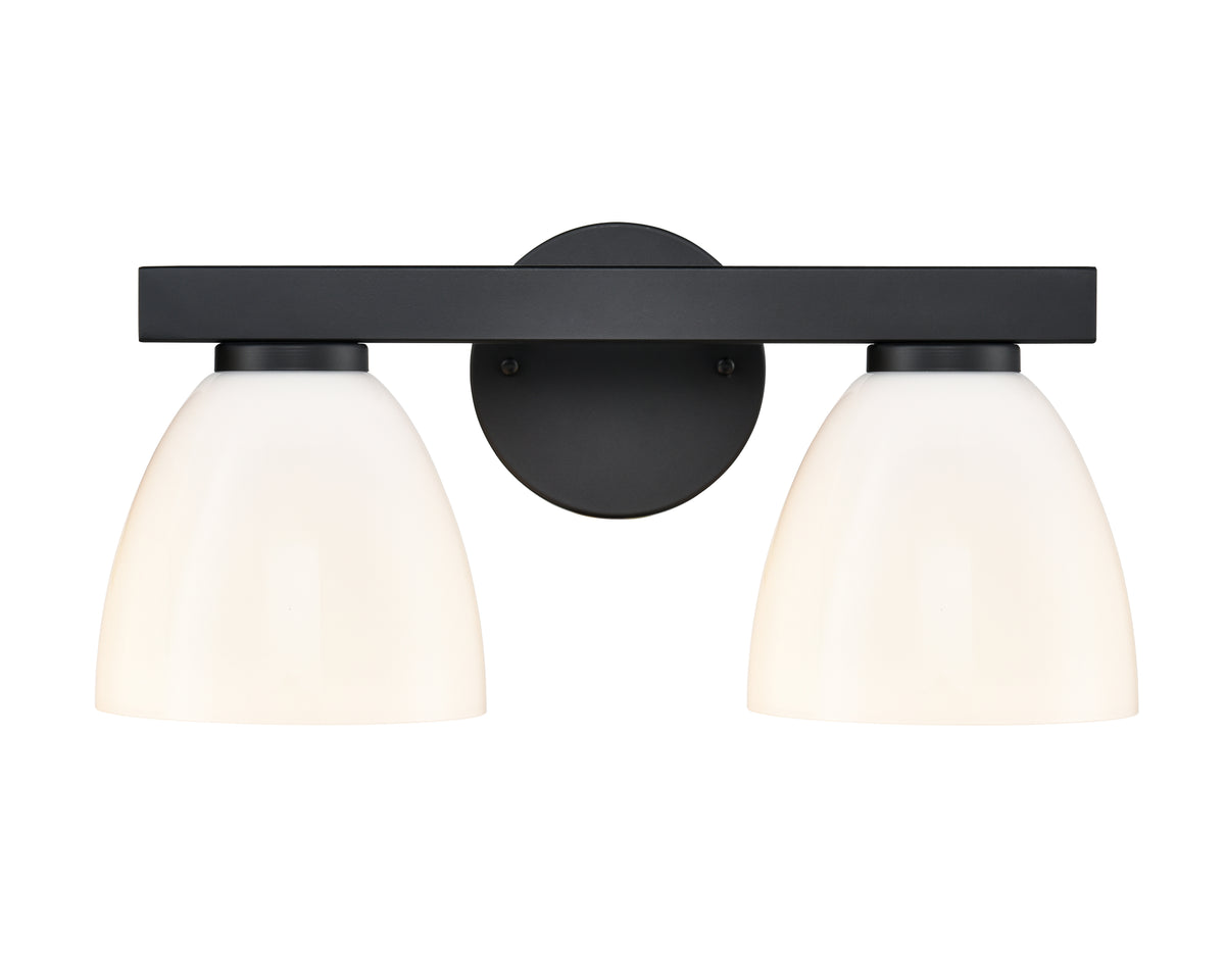 15.75'' Apria Matte Black 2 Light Bath Vanity