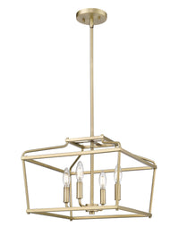 13'' Nellita Vintage Brass 4 Light Pendant
