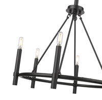 23.25'' Skyva Matte Black 6 Light Chandelier