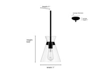 8.5'' Amarella Modern Gold 1 Light Mini Pendant