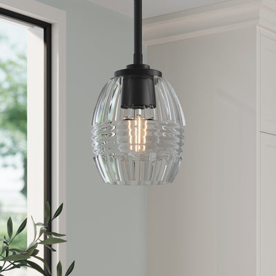 7.5'' Miravelle Matte Black 1 Light Mini Pendant