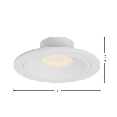 4-inch White Wall Light with 3000K Light, 11W Output and Dimmable LED