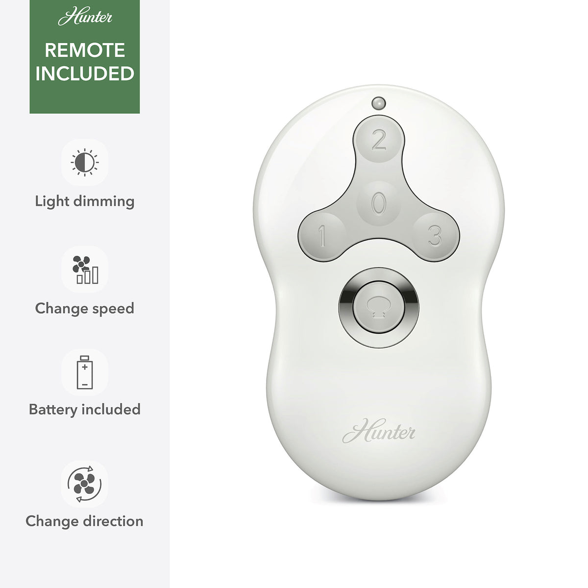44 inch Dempsey Fresh White Low Profile Ceiling Fan with LED Light Kit and Handheld Remote