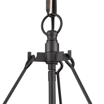 25'' Bennetti Matte Black 5 Light Pendant