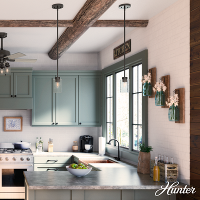 Hartland 4-inch 1-light Noble Bronze Pendant with Seeded Glass