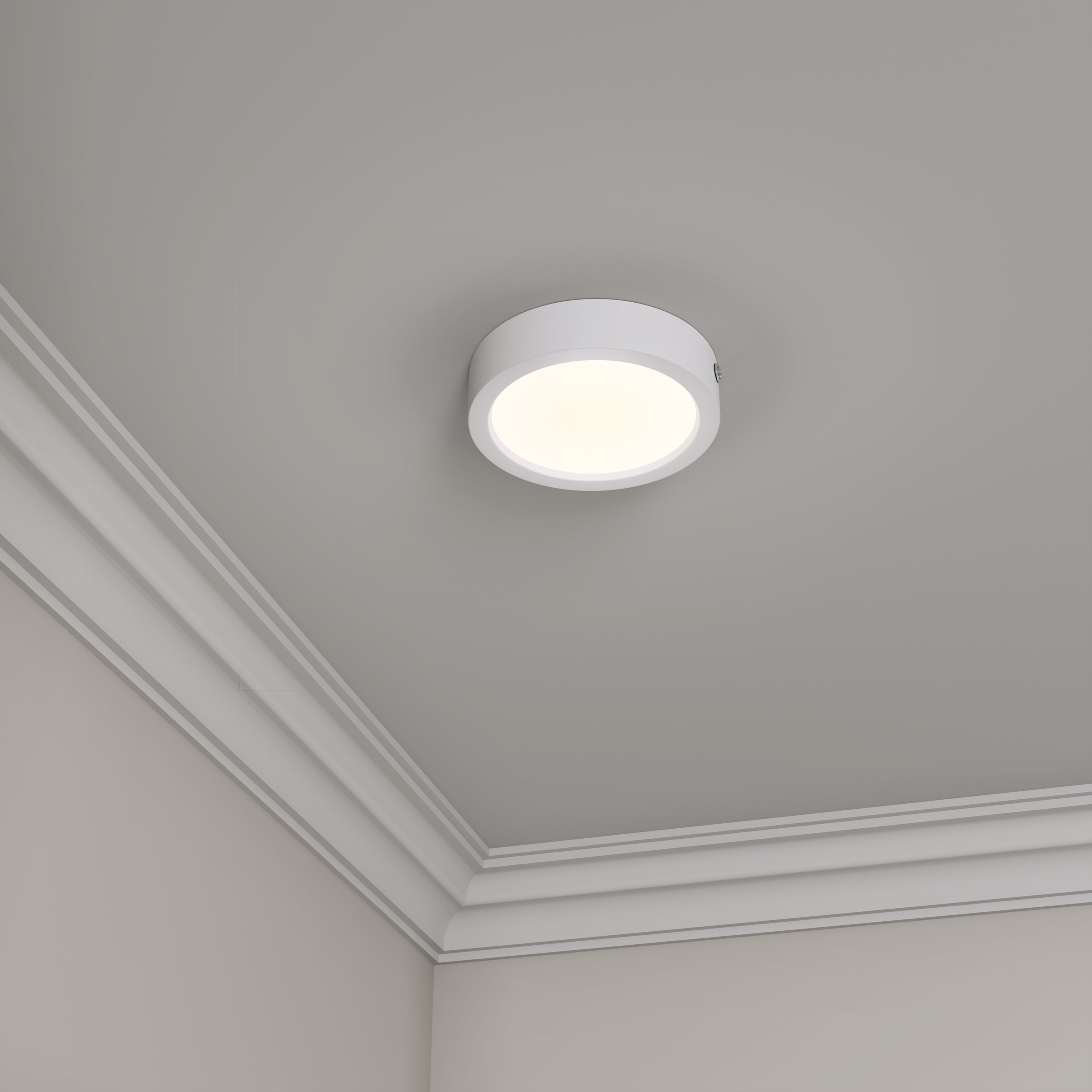 7-inch White Wall Light with 3000K Light