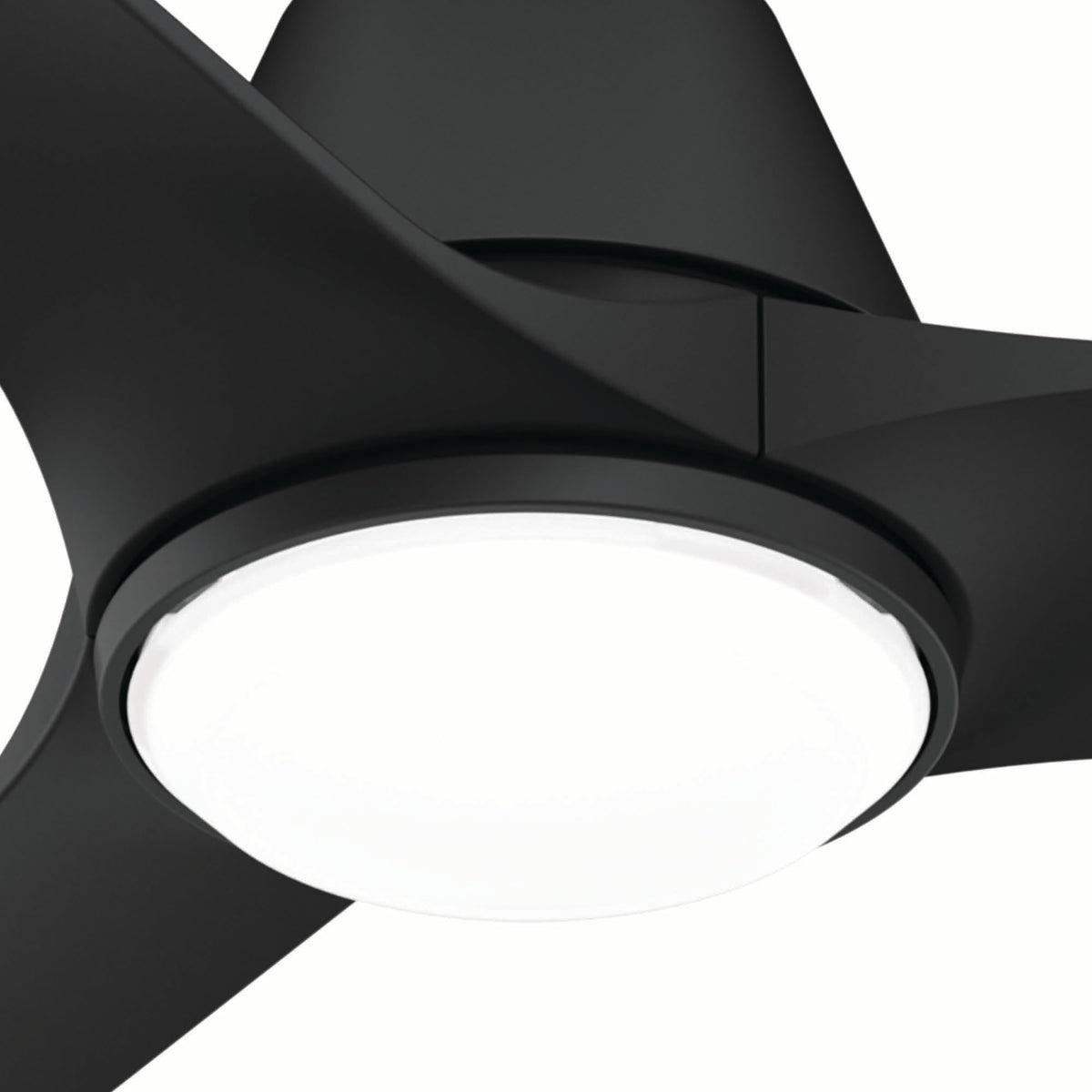 60 inch Aeronaut Wi-Fi ENERGY STAR® Matte Black Damp Rated Ceiling Fan with LED Light Kit and Handheld Remote