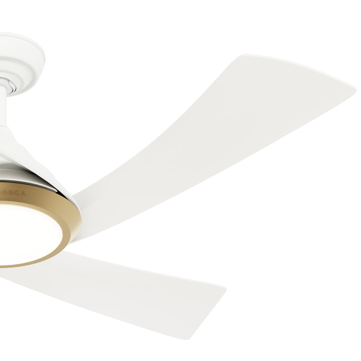 Casablanca 52 inch Vespucci ENERGY STAR® Fresh White Damp Rated Ceiling Fan with LED Light Kit and Wall Control and Handheld Remote