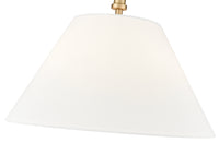 13.25'' Adorra Vintage BrassWhite 3 Light Semi-Flush Mount